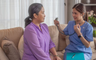 Nurse Aide assess patient at home, offer guidance on hygiene,