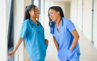 Hawaii Medical College healthcare students in scrubs, representing signs you may thrive in a healthcare career and medical field
